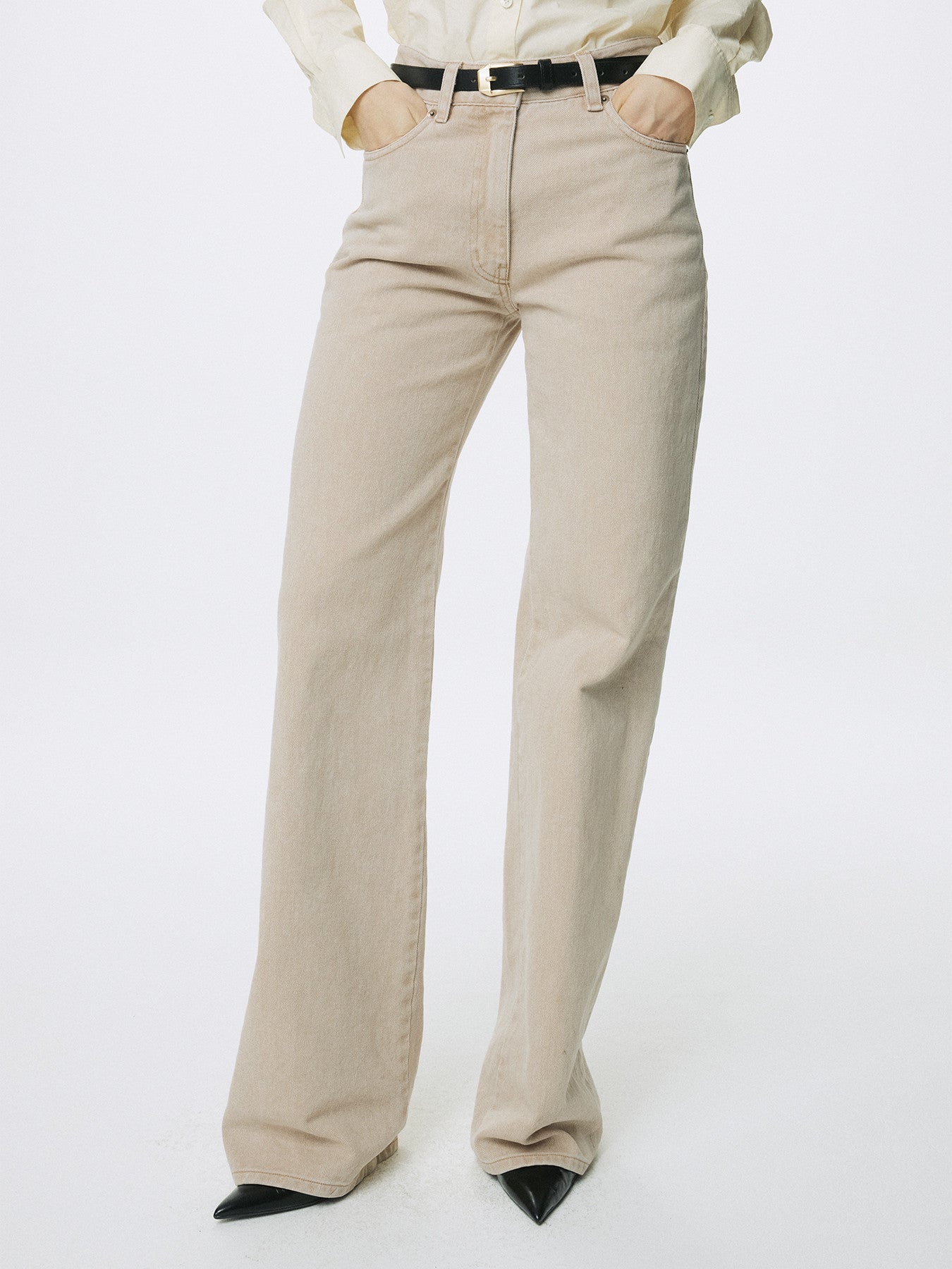 Tonywack - Washed Cotton Straight Pants (Washed Beige) product image 4 | TRAB K-Fashion Australia