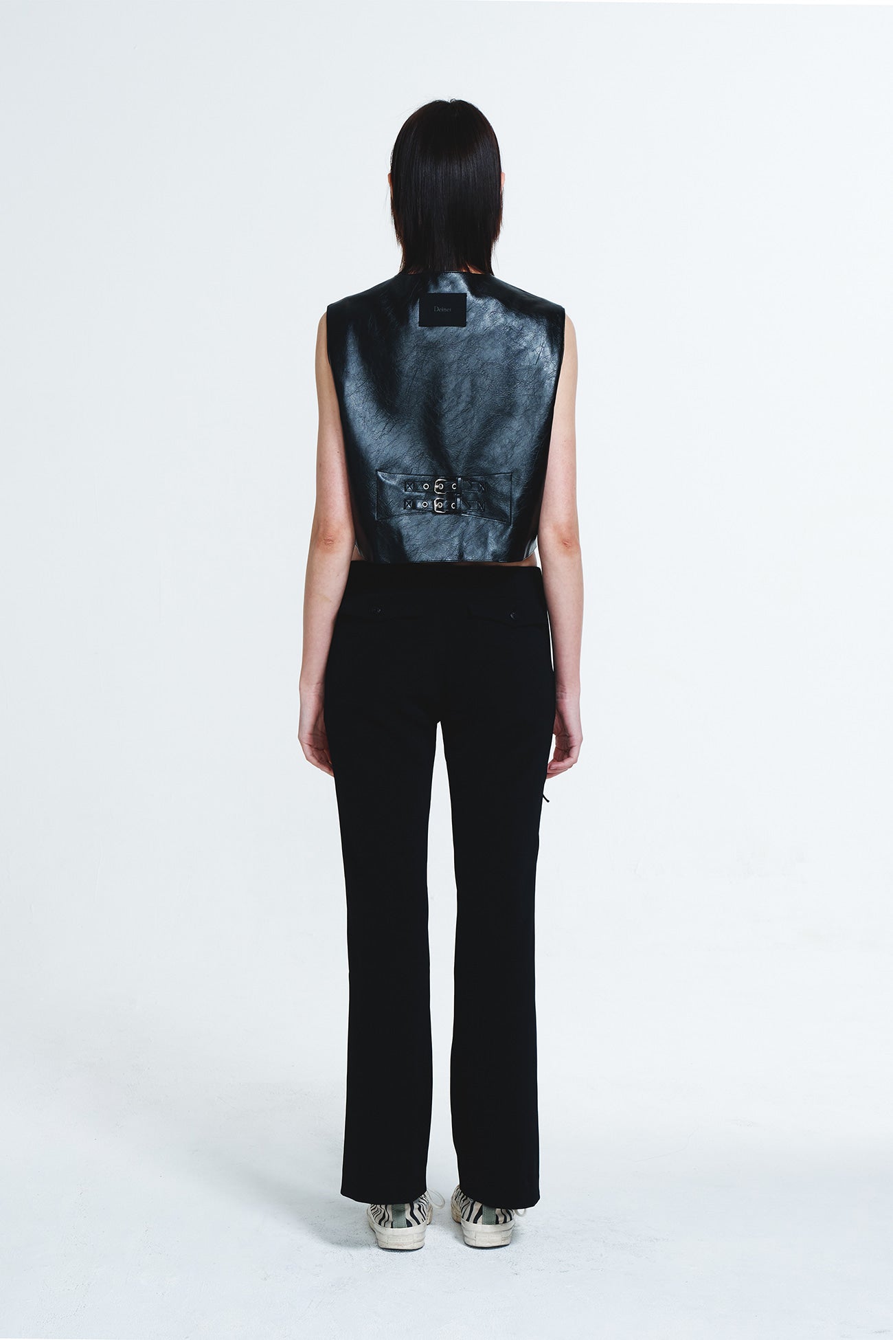 Deinet - Eyelet Point Bootscut Slacks (Black) product image 3 | TRAB K-Fashion Australia
