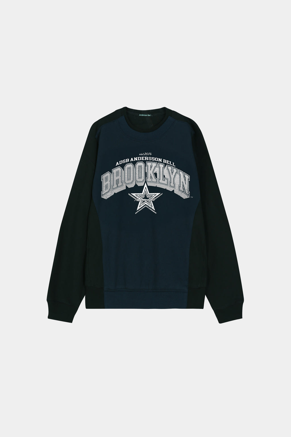 Andersson Bell - Unisex Arch Logo Layered Sweatshirt (Black/Navy) product image 11 | TRAB K-Fashion Australia