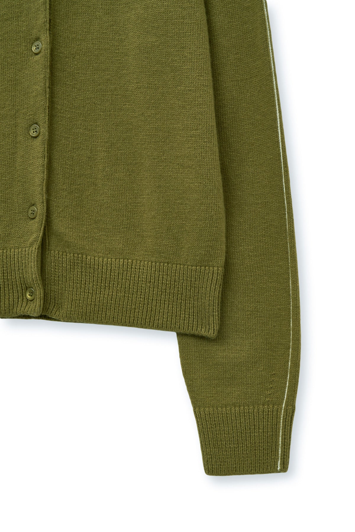 Matin Kim - Cashmere Blended Round Knit Cardigan (Olive) product image 4 | TRAB K-Fashion Australia