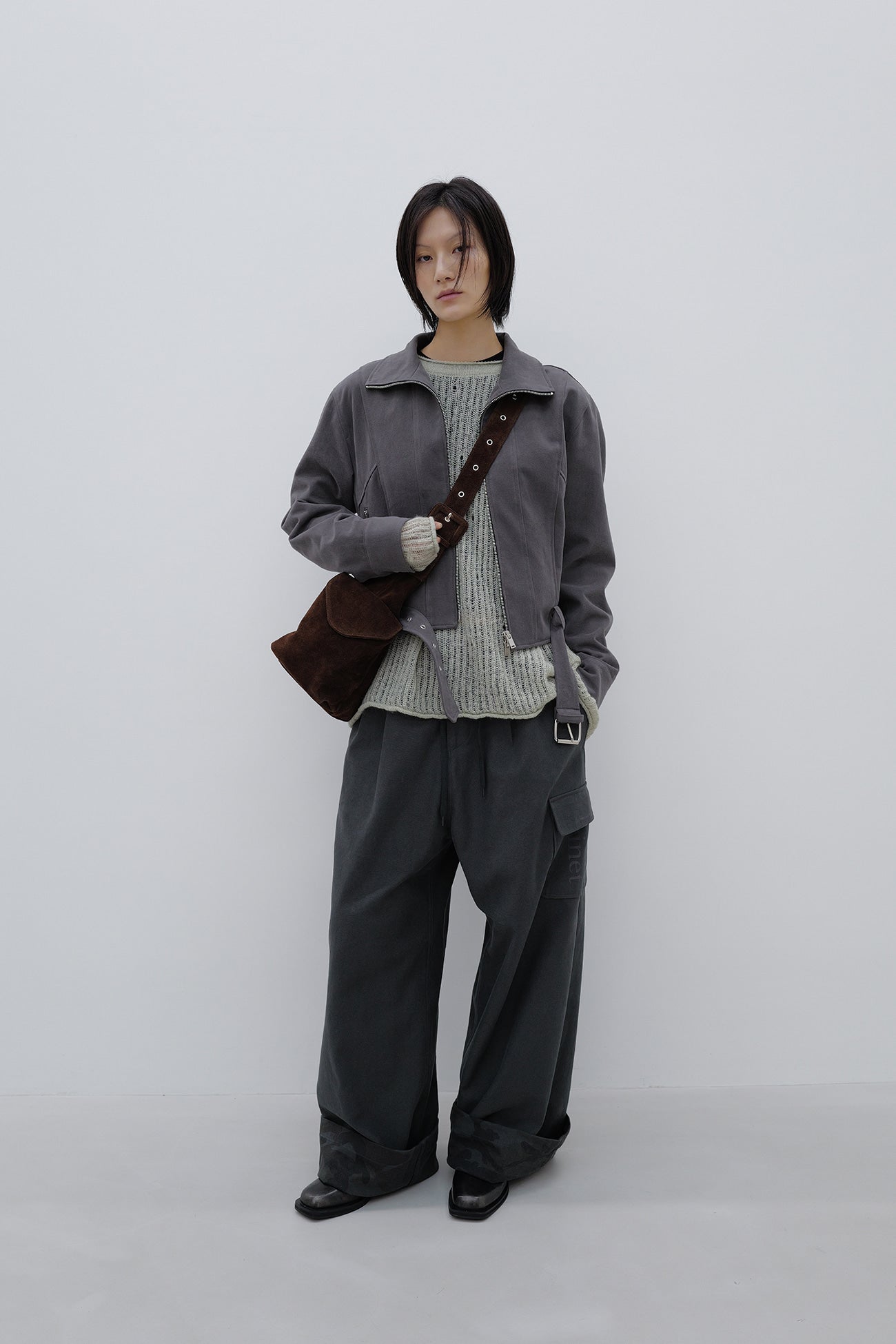 Deinet - Deinet Belted Cotton Jacket (Charcoal) product image 5 | TRAB K-Fashion Australia