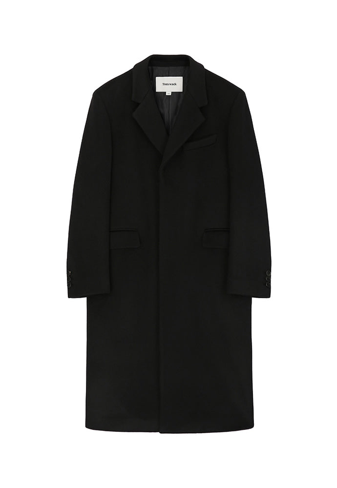 Tonywack - Cashmere Single-Breasted Tailored Coat (Black) product image 5 | TRAB K-Fashion Australia