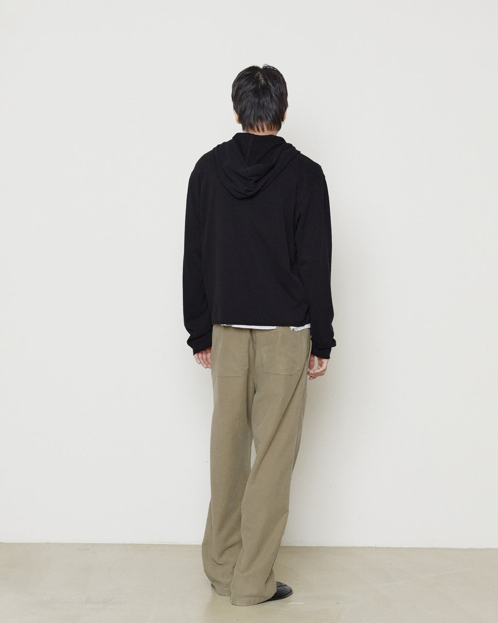 Brownyard - Smooth Jersey Hood Zip Up (Black) product image 3 | TRAB K-Fashion Australia
