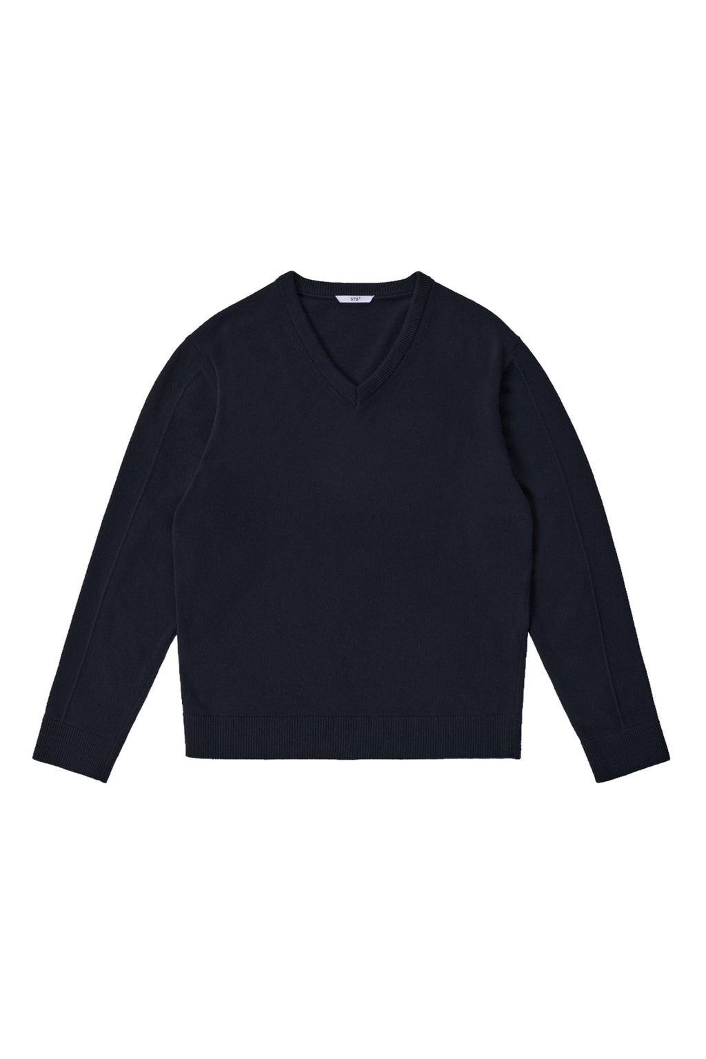 STU - Pin Tuck V-neck Knit (Navy) product image 13 | TRAB K-Fashion Australia