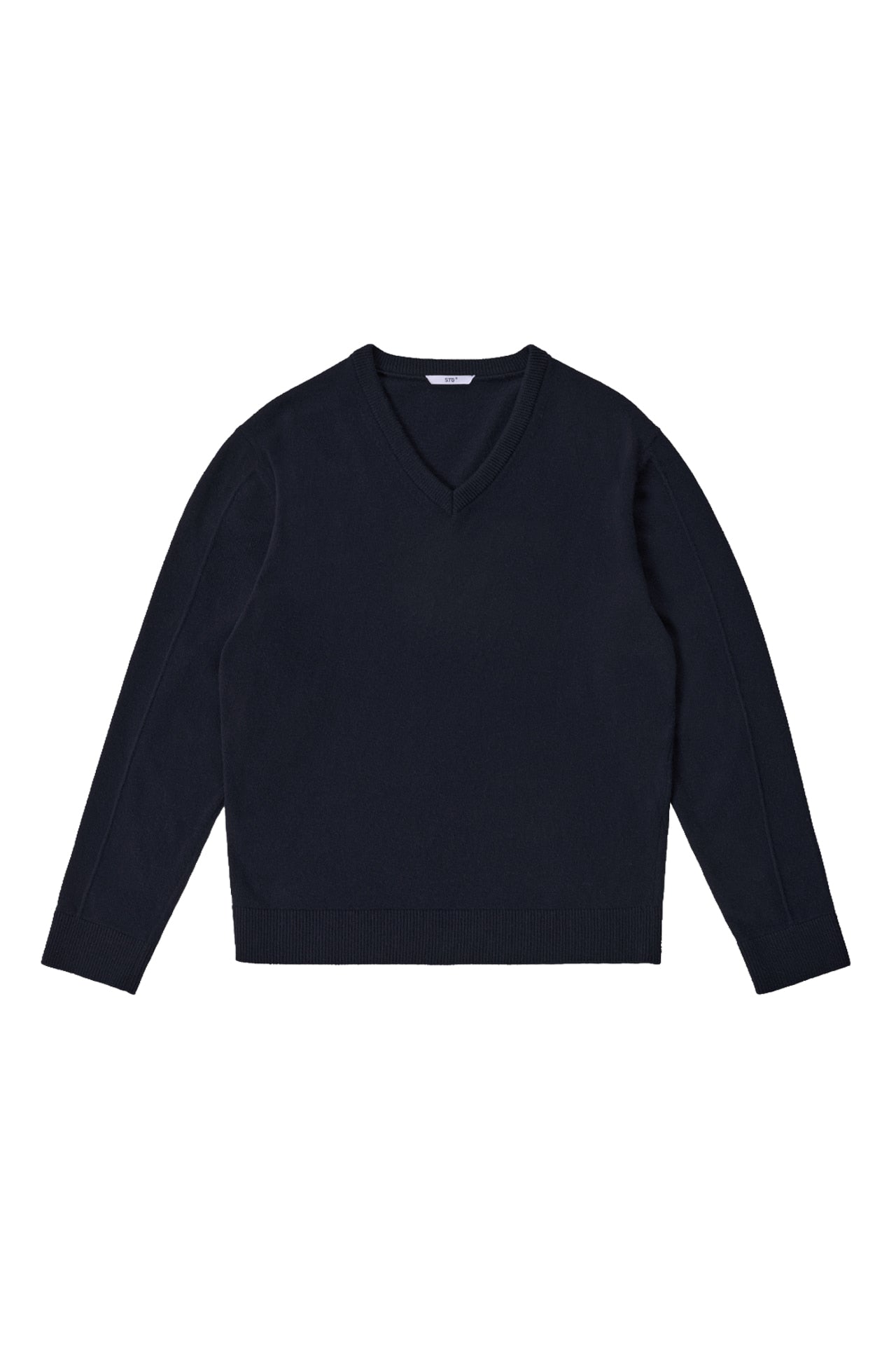 STU - Pin Tuck V-neck Knit (Navy) product image 13 | TRAB K-Fashion Australia