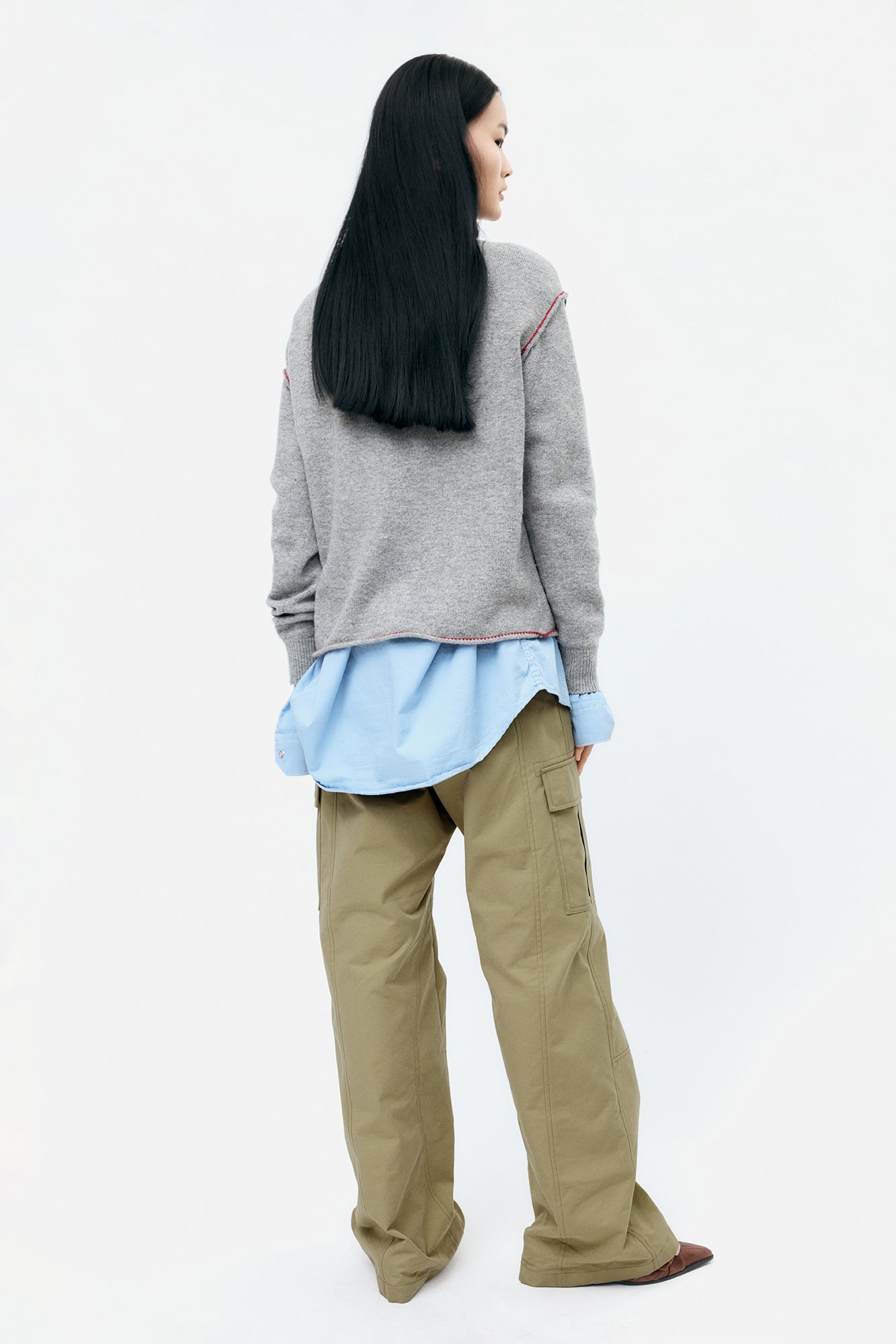 Andersson Bell - Fruit Intarsia Crewneck Sweater (Grey) product image 3 | TRAB K-Fashion Australia