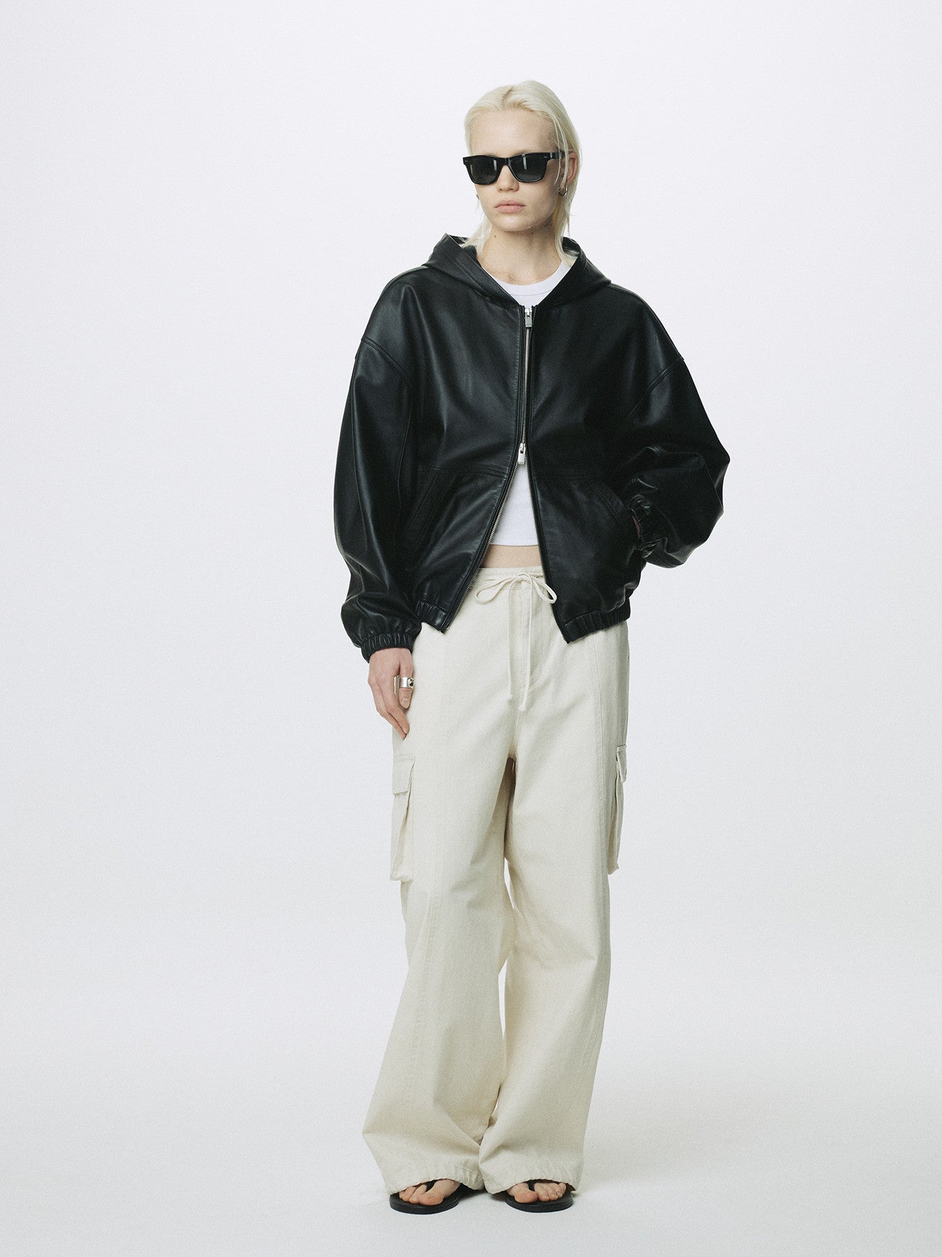 Tonywack - Cotton Drawstring Cargo Trousers (Ivory) product image 7 | TRAB K-Fashion Australia