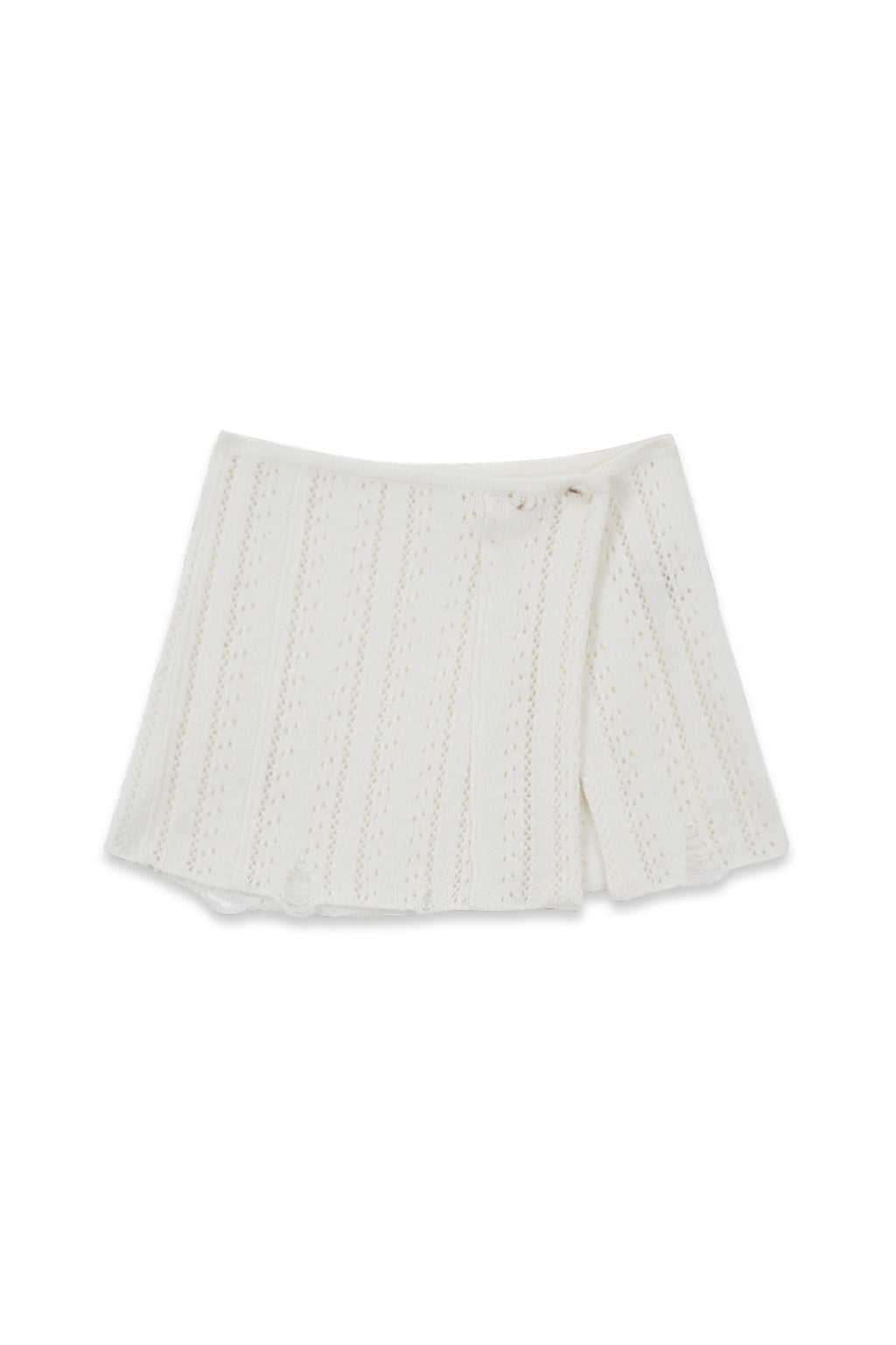 Matin Kim - Punching Wrap Mini Skirt (Ivory) product image 1 | TRAB K-Fashion Australia