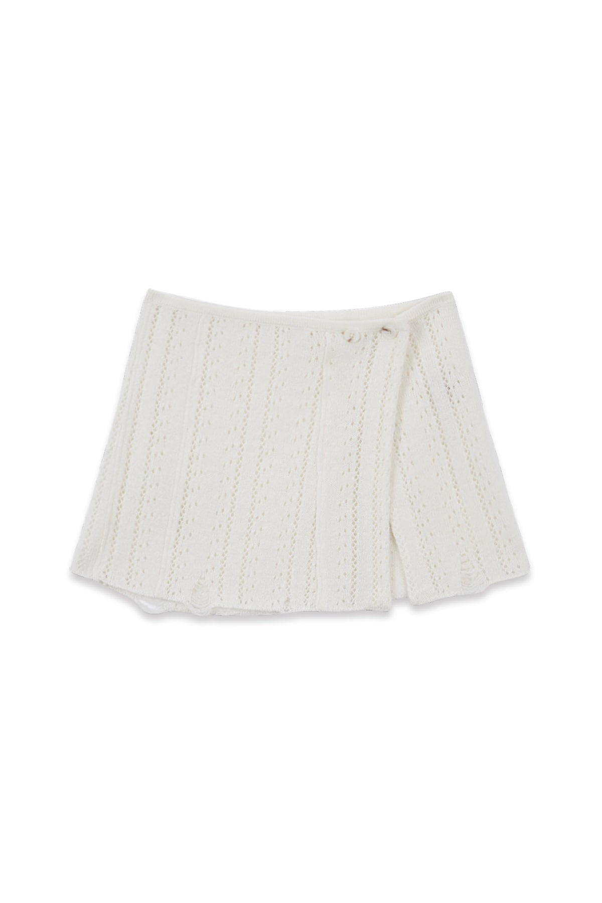 Matin Kim - Punching Wrap Mini Skirt (Ivory) product image 1 | TRAB K-Fashion Australia