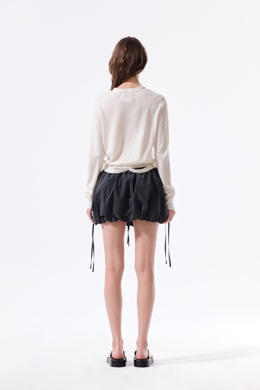 Matin Kim - String Detail Knit Cardigan (Cream) product image 8 | TRAB K-Fashion Australia