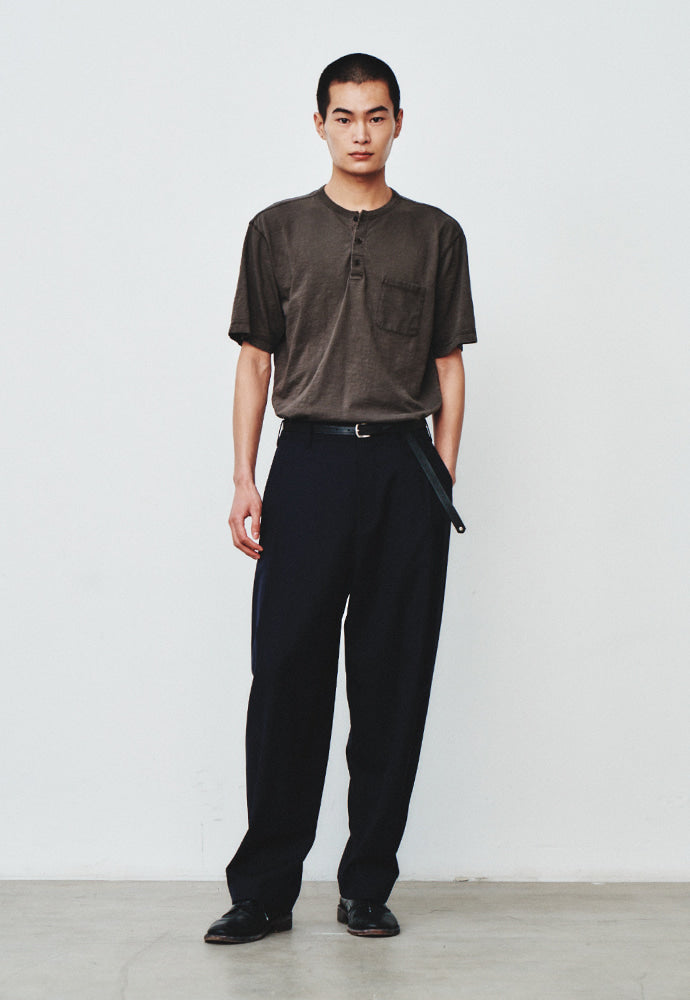 Art if acts - Wool Side Two Tuck Pants (Dark Navy) product image 4 | TRAB K-Fashion Australia