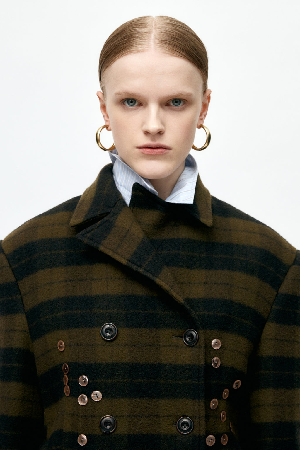 Andersson Bell - Lacie Check Buttons Coat (Green) product image 4 | TRAB K-Fashion Australia