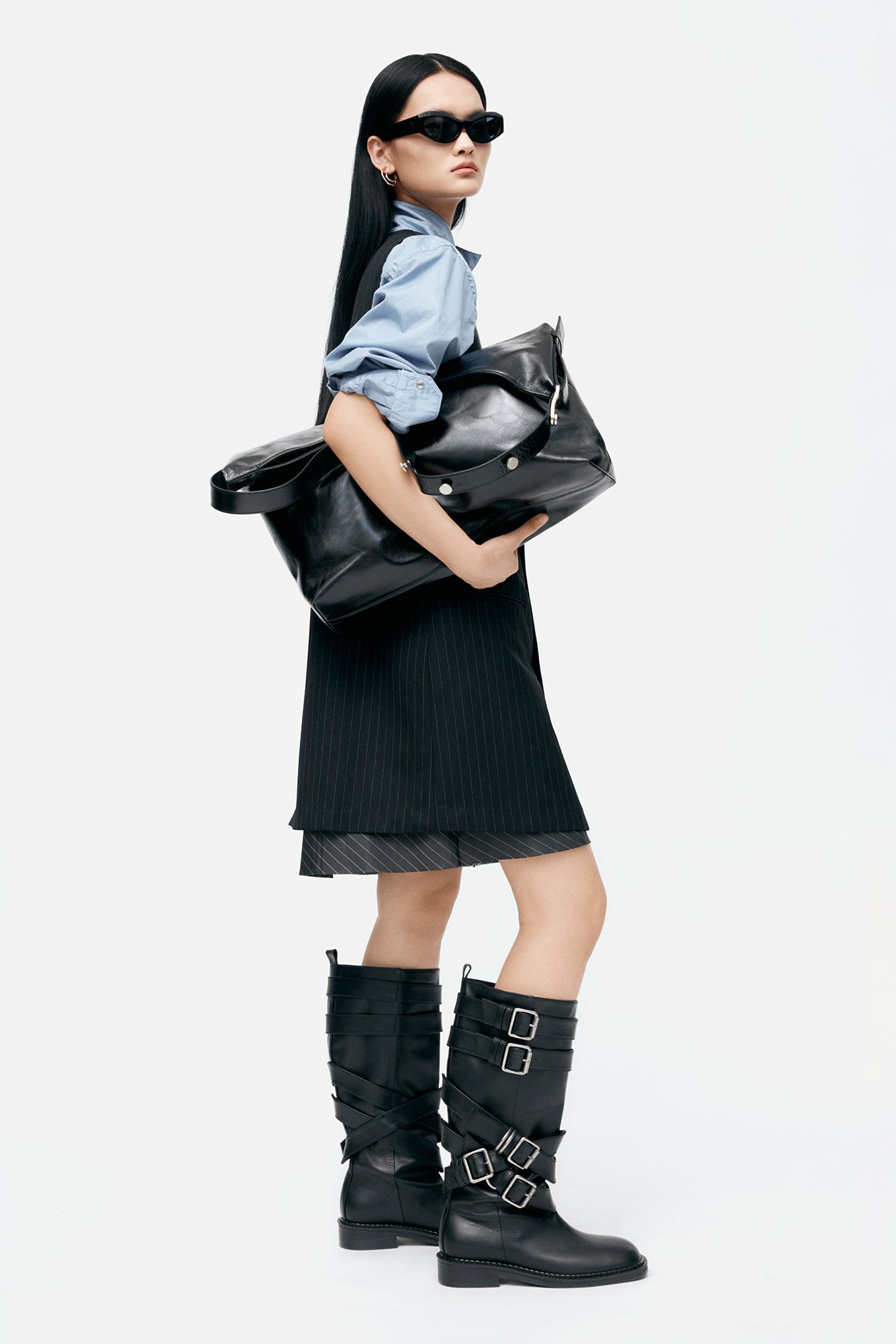 Andersson Bell - Blazer Cut Sleeveless Dress (Black) product image 3 | TRAB K-Fashion Australia