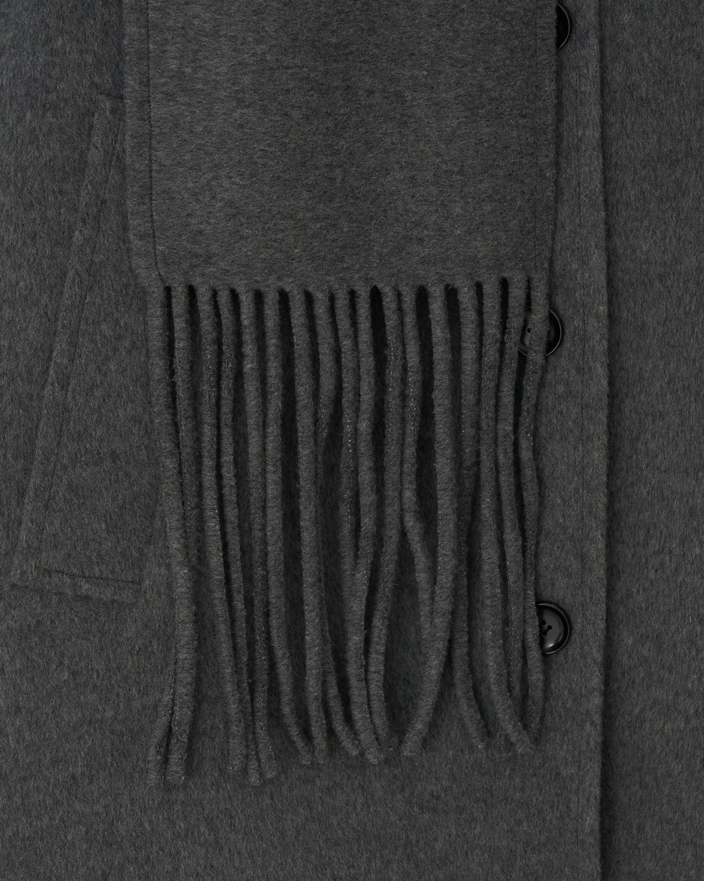 Kimhe Kim - Scarf Detail Half Coat (Charcoal) product image 14 | TRAB K-Fashion Australia