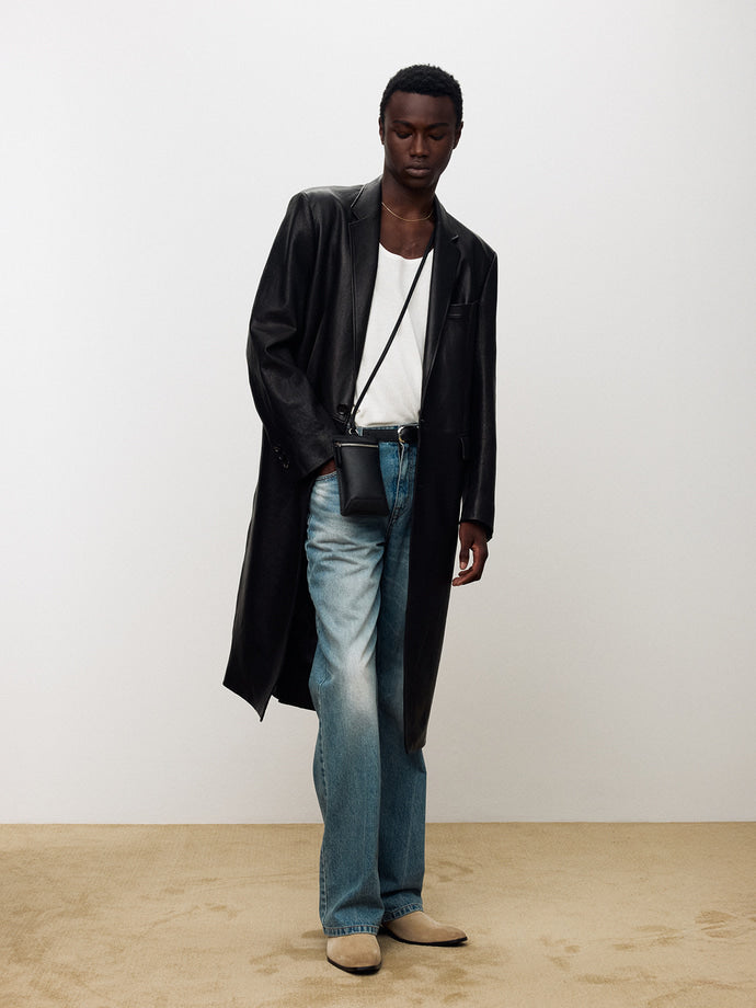 Tonywack - Vegetable Tanned Lamb Leather Single Coat (Black) product image 3 | TRAB K-Fashion Australia