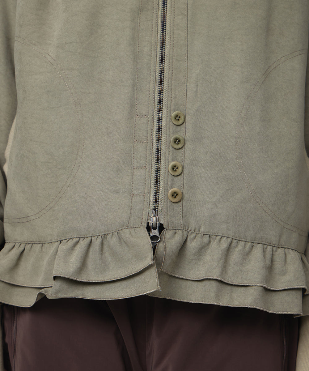 Coyseio - Tone-Mix Shirring Hem Jacket (Light Green) product image 6 | TRAB K-Fashion Australia