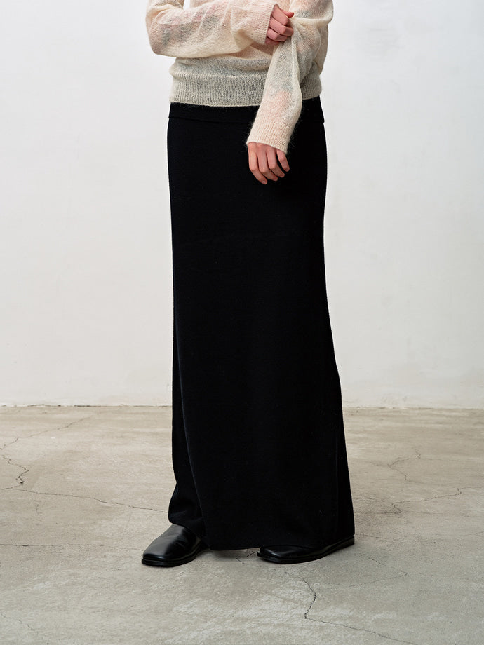 Tonywack - Mercerized Wool Knit Maxi Skirt (Black) product image 9 | TRAB K-Fashion Australia