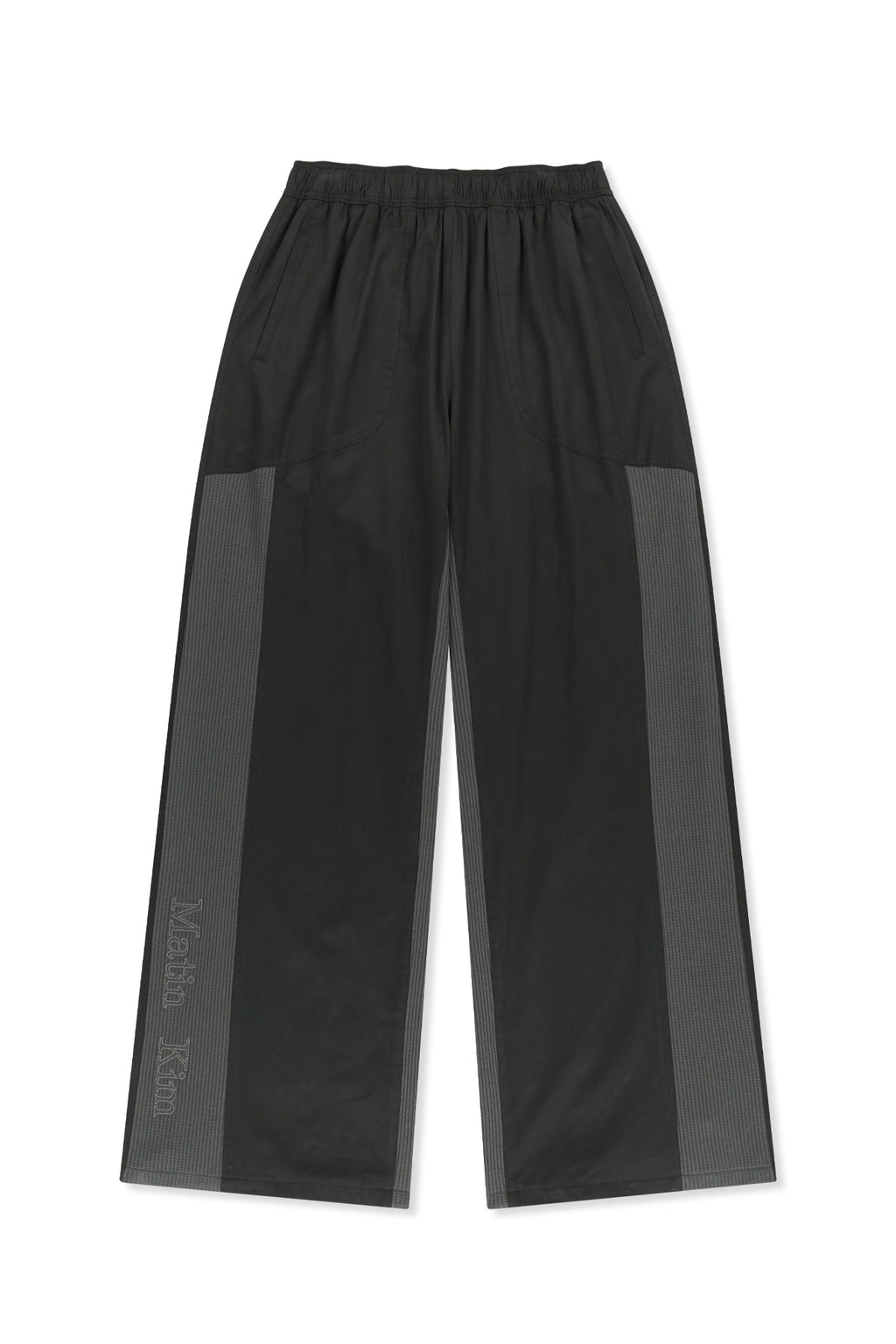 Matin Kim - Waffle Color Block Track Pants (Black) product image 2 | TRAB K-Fashion Australia