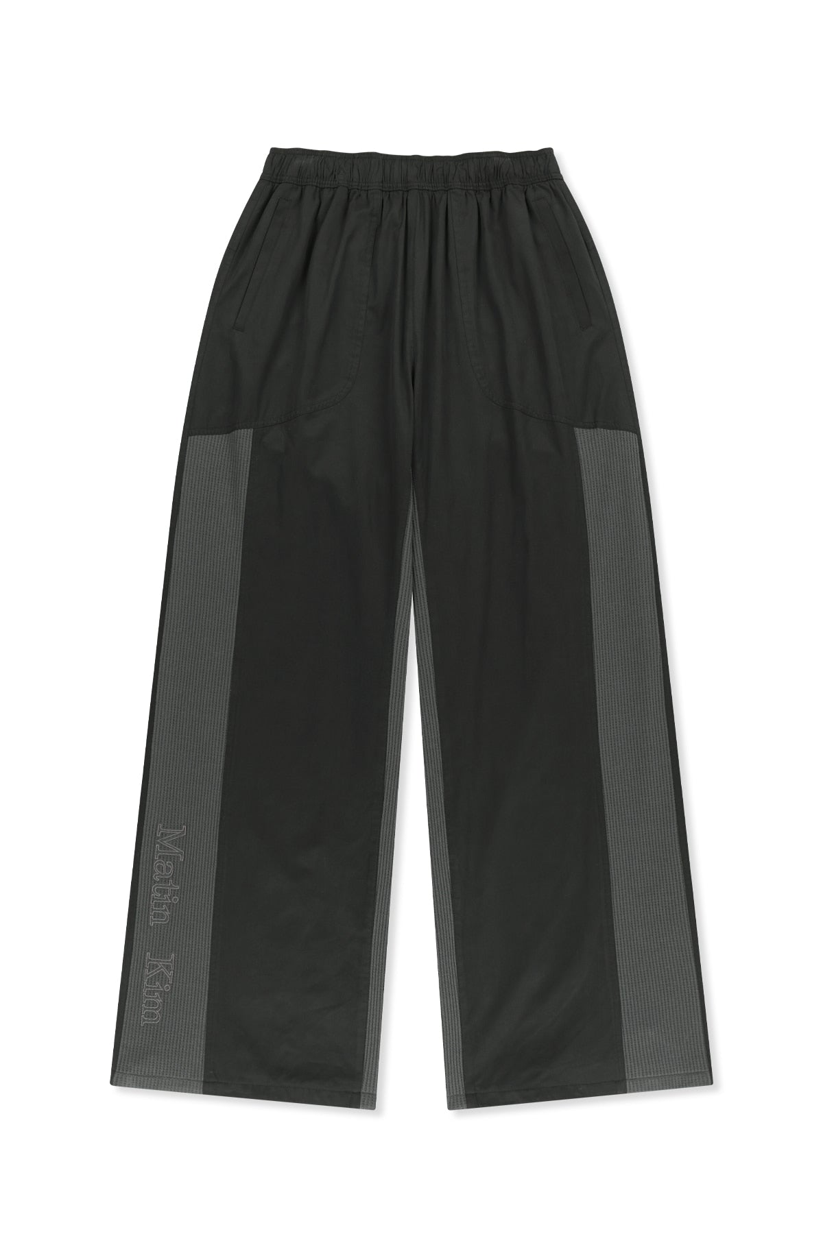 Matin Kim - Waffle Color Block Track Pants (Black) product image 2 | TRAB K-Fashion Australia