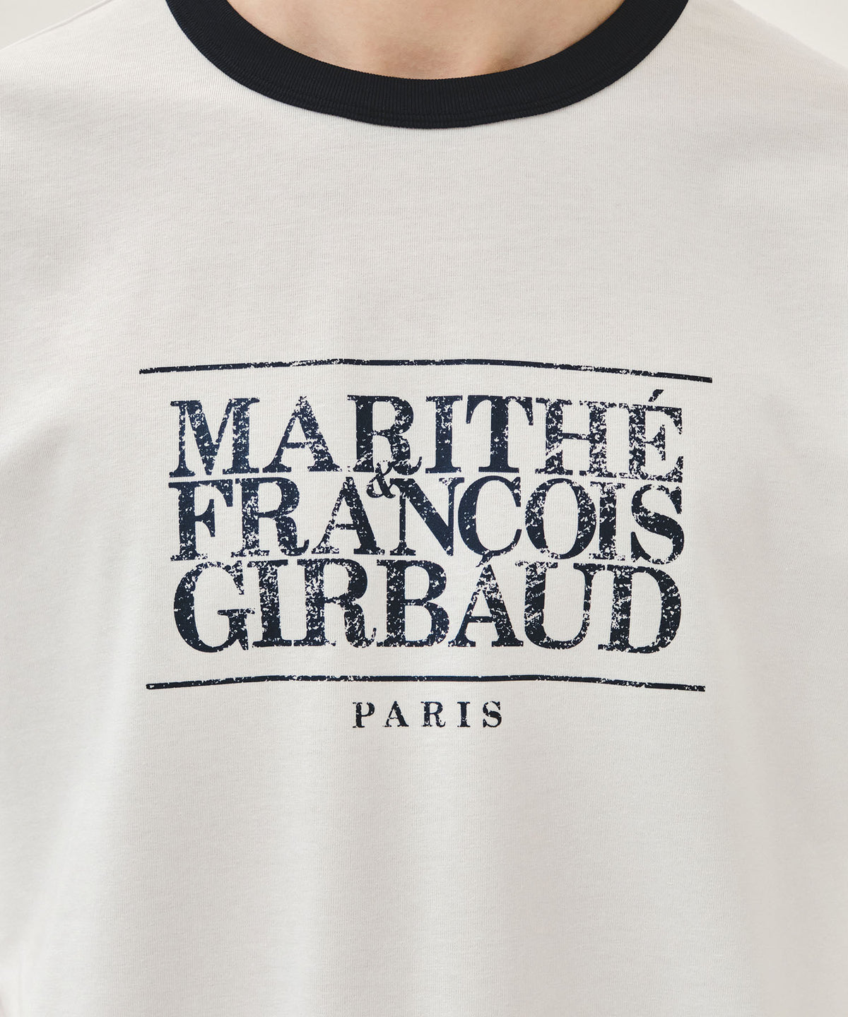 Marithe & Francois Girbaud - Aerocool Crack Classic Logo Ringer Tee (White) product image 4 | TRAB K-Fashion Australia