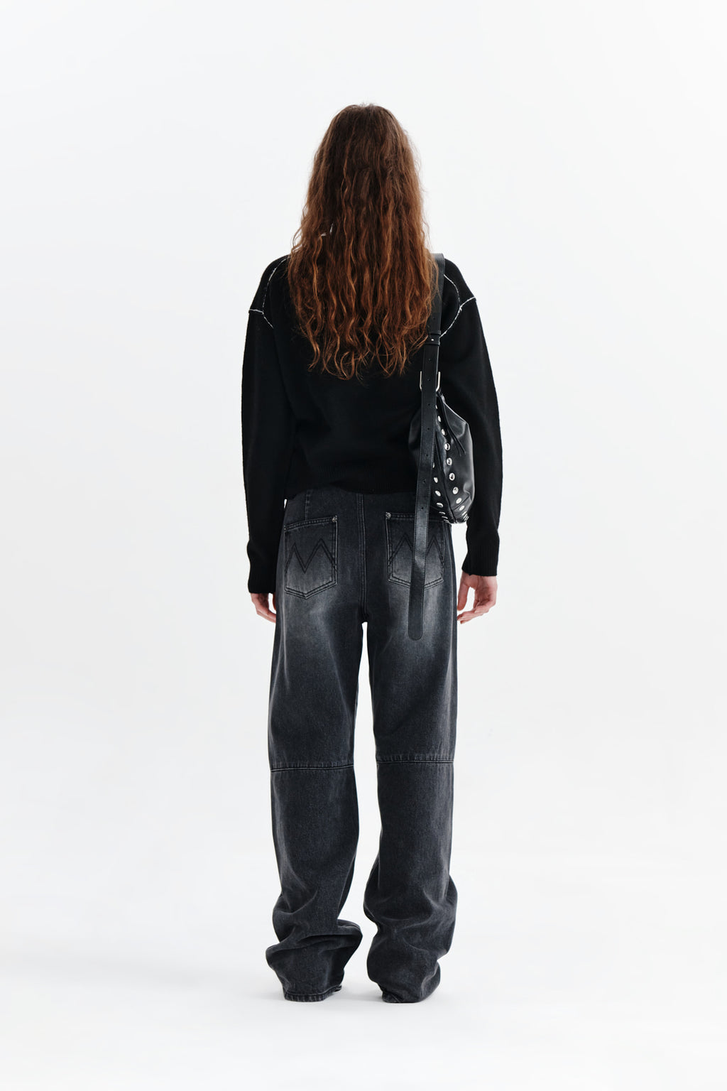 Matin Kim - Side Washed Denim Pants (Black) product image 7 | TRAB K-Fashion Australia