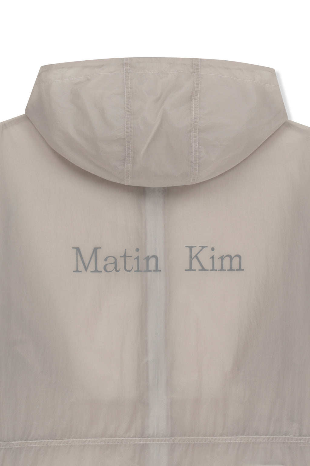 Matin Kim - Back Logo Hoody Windbreaker (Light Grey) product image 6 | TRAB K-Fashion Australia