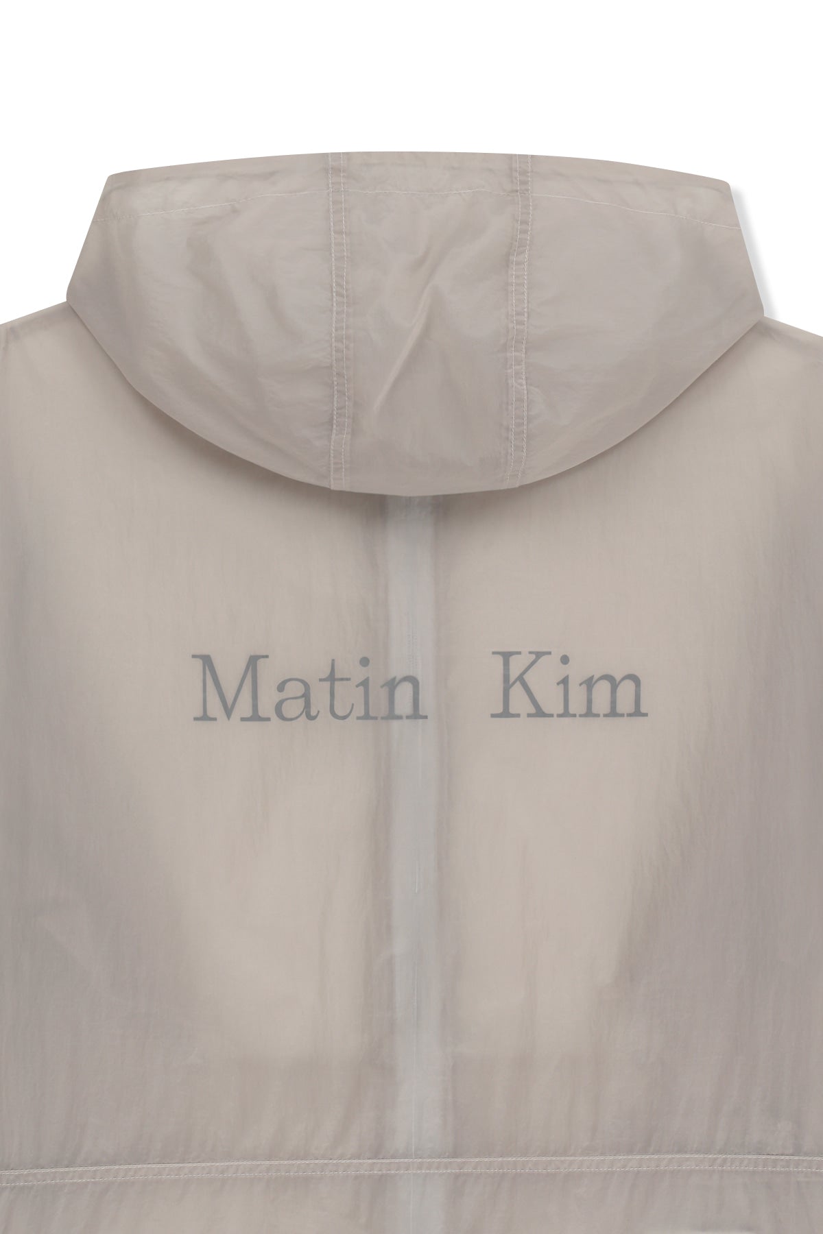 Matin Kim - Back Logo Hoody Windbreaker (Light Grey) product image 6 | TRAB K-Fashion Australia