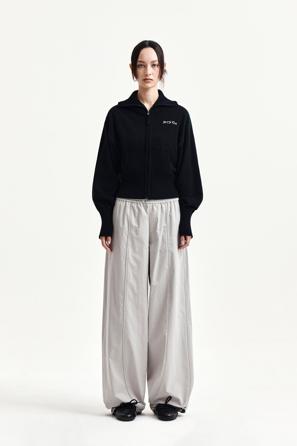Matin Kim - Multi Panel Wide Pants (Light Grey) product image 15 | TRAB K-Fashion Australia