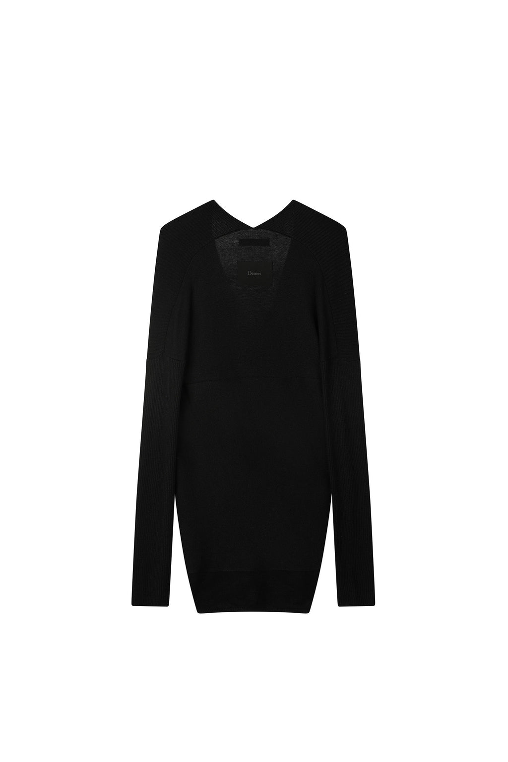 Deinet - Fluid Knit Drape Cardigan (Black) product image 10 | TRAB K-Fashion Australia