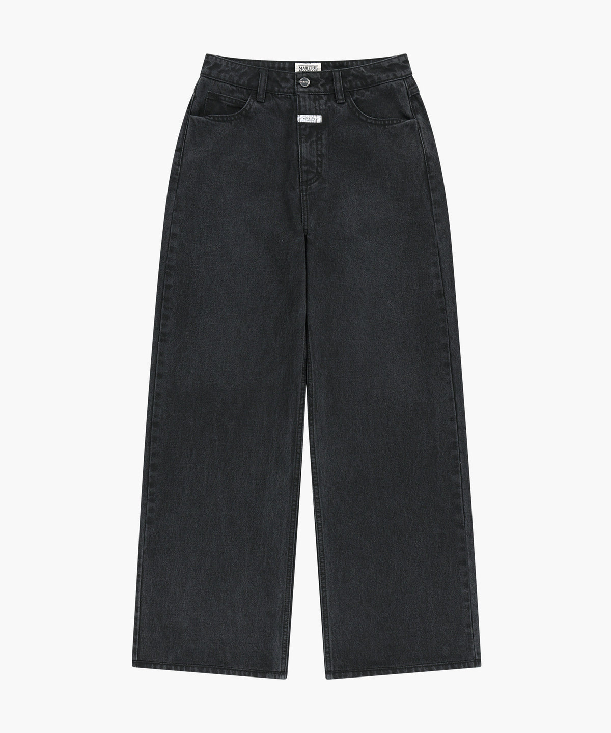 Marithe & Francois Girbaud - [Pre-order – Ships 7 Oct] Semi-wide Denim Pants (Black) product image 6 | TRAB K-Fashion Australia