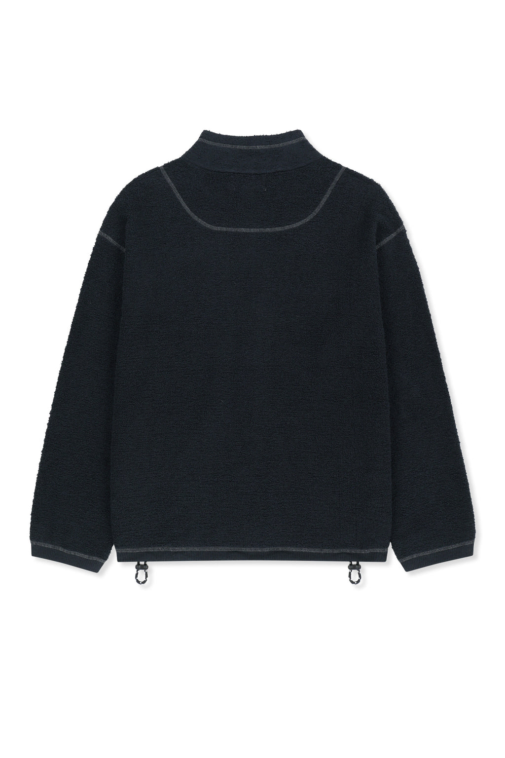 Matin Kim - Boucle Texture Knit Zip Up (Dark Navy) product image 3 | TRAB K-Fashion Australia