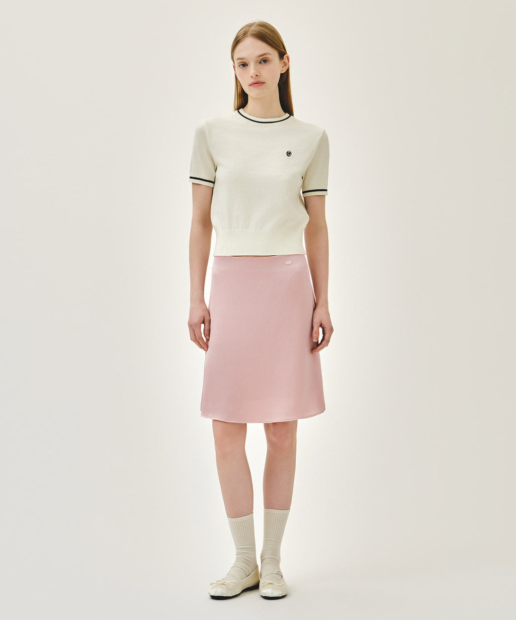 Marithe & Francois Girbaud - Satin Skirt (Light Pink) product image 3 | TRAB K-Fashion Australia
