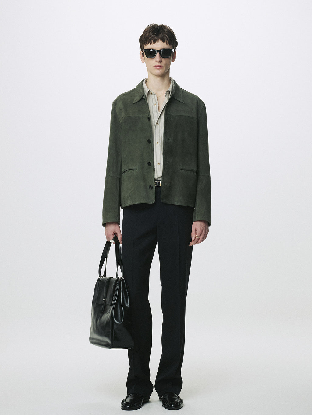 Tonywack - Goat Suede Chore Jacket (Faded Green) product image 2 | TRAB K-Fashion Australia