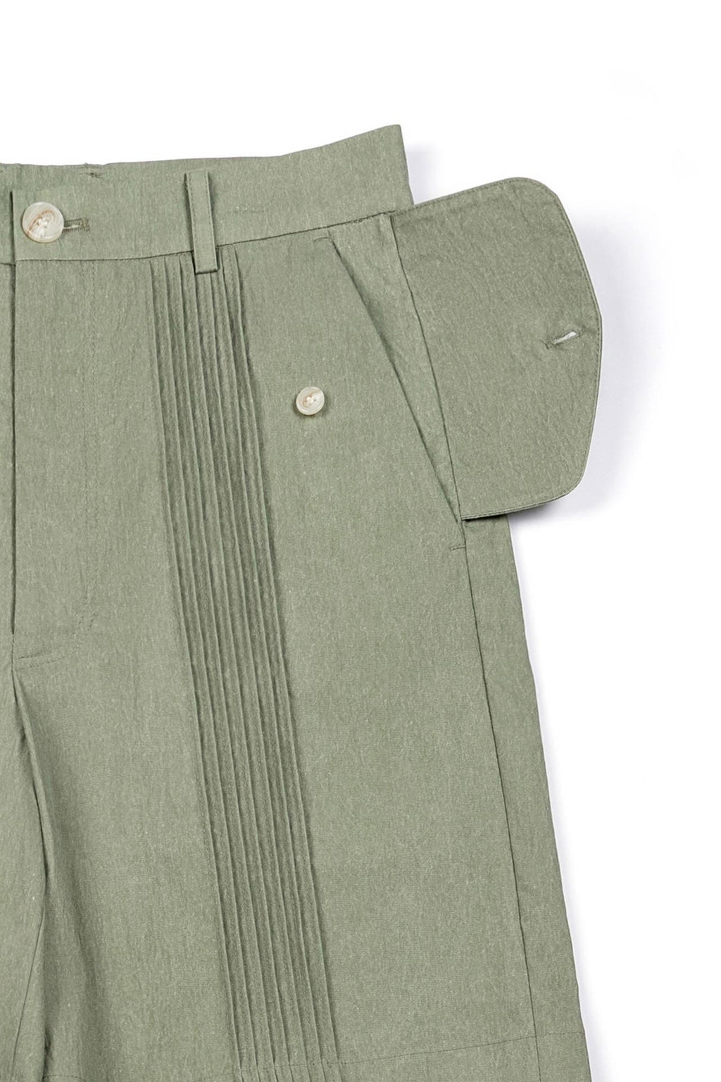 Ioedle - Vertical City Pintuck Shorts (Khaki) product image 7 | TRAB K-Fashion Australia
