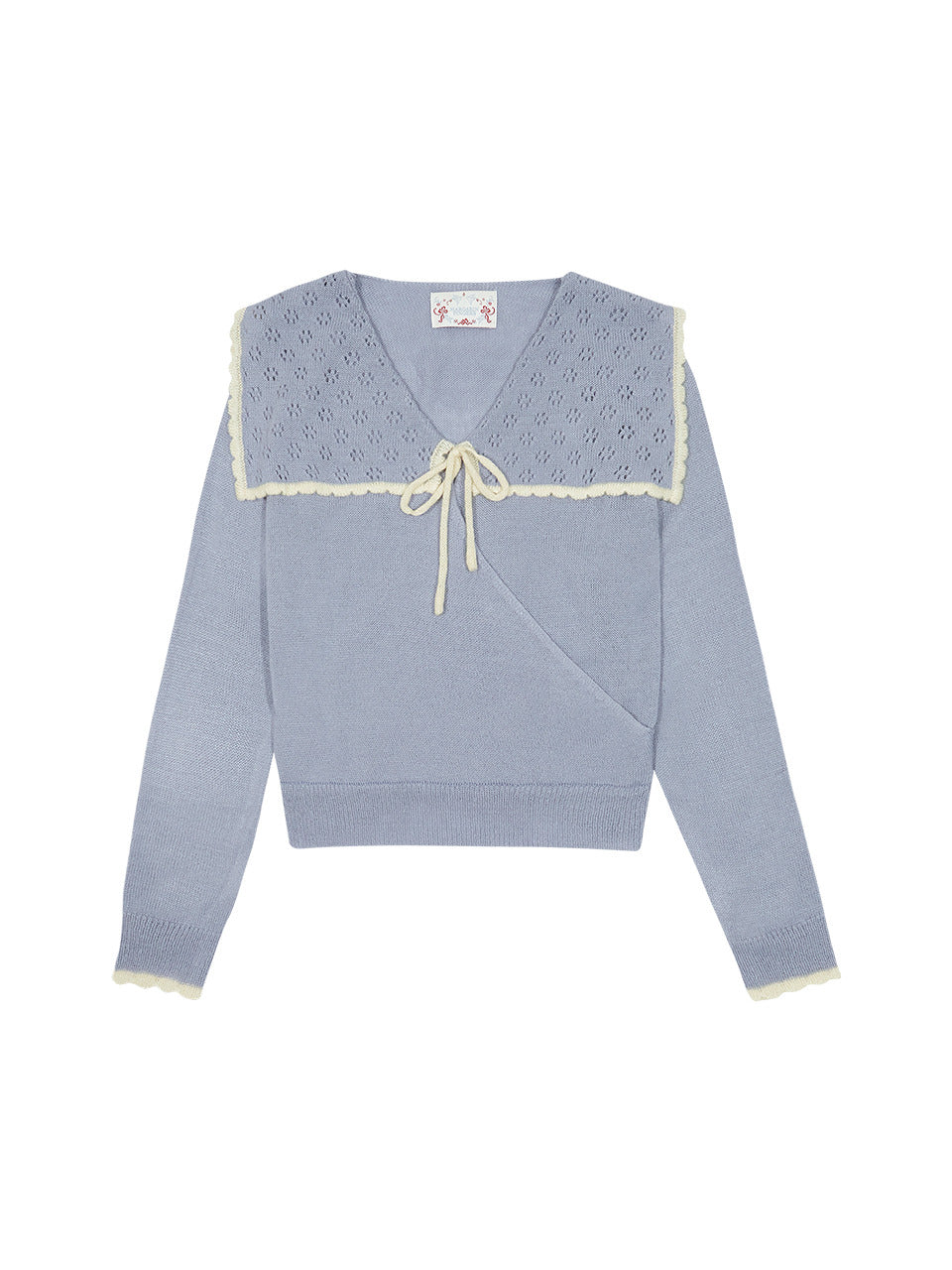 Margarin Fingers - Ribbon Sailor Knit (Light Blue) product image 2 | TRAB K-Fashion Australia