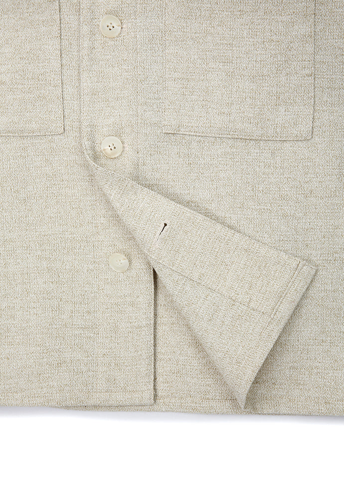 Tonywack - Wool And Lyocell Natural Tweed Shirt Jacket (Sage Beige) product image 11 | TRAB K-Fashion Australia
