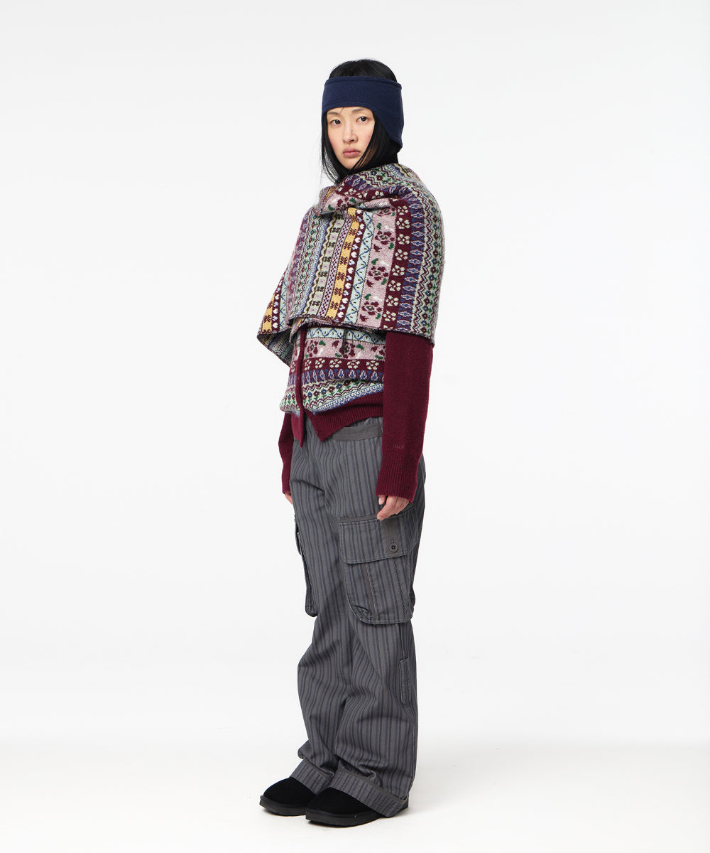 Coyseio - Stripe Big Pocket Cargo Pants (Charcoal) product image 9 | TRAB K-Fashion Australia