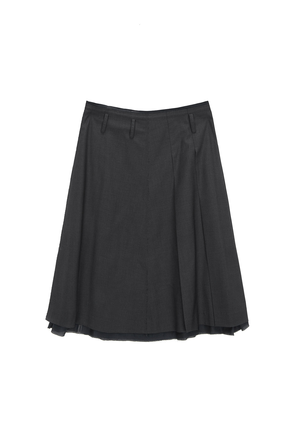Matin Kim - String Point Layered Pleats Skirt (Grey) product image 2 | TRAB K-Fashion Australia
