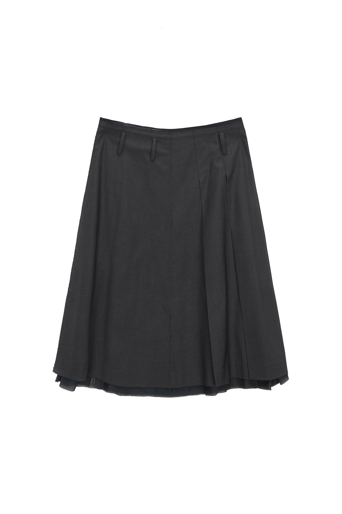 Matin Kim - String Point Layered Pleats Skirt (Grey) product image 2 | TRAB K-Fashion Australia