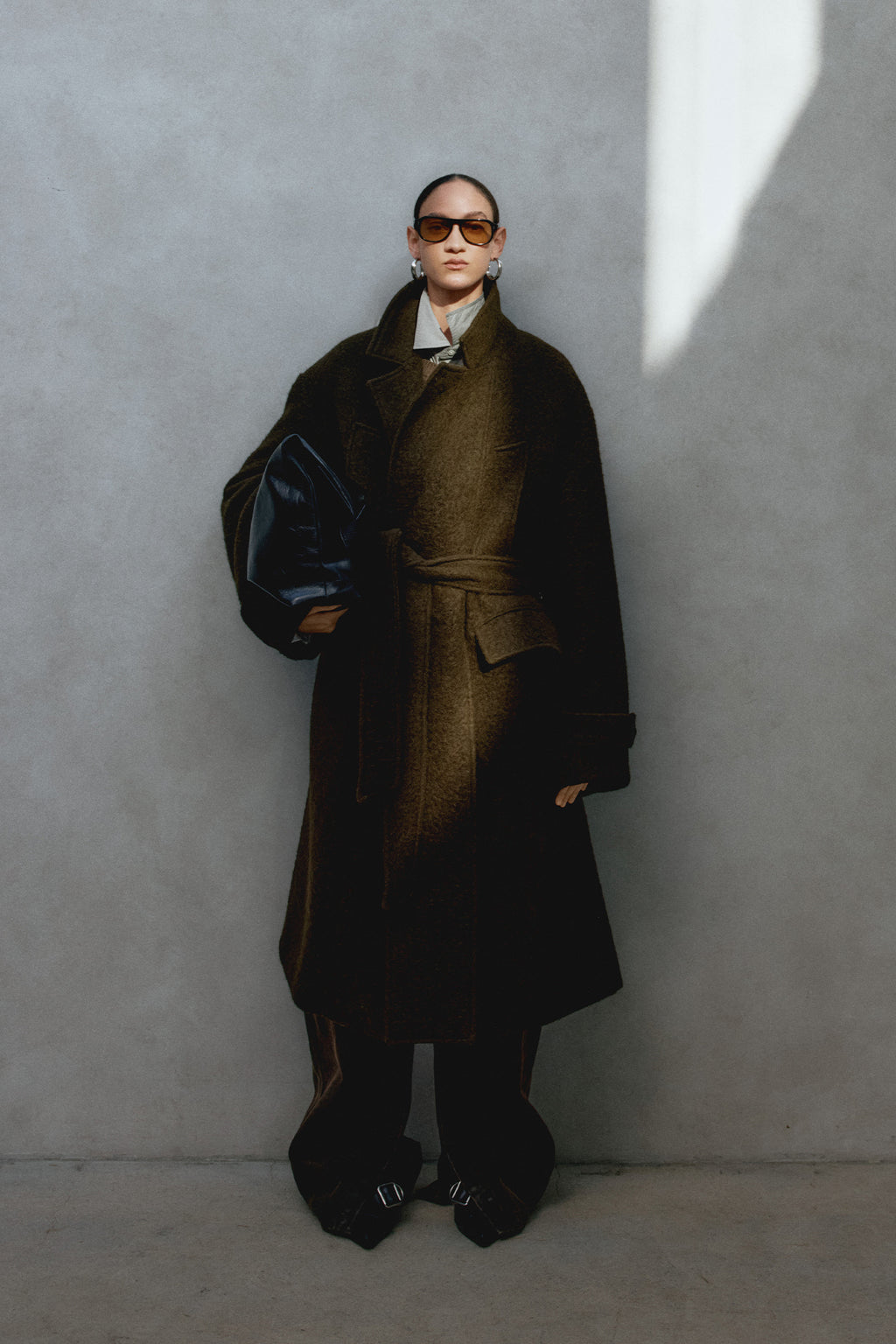 Andersson Bell - Mattia Shaggy Wool Robe Coat (Brown) product image 12 | TRAB K-Fashion Australia