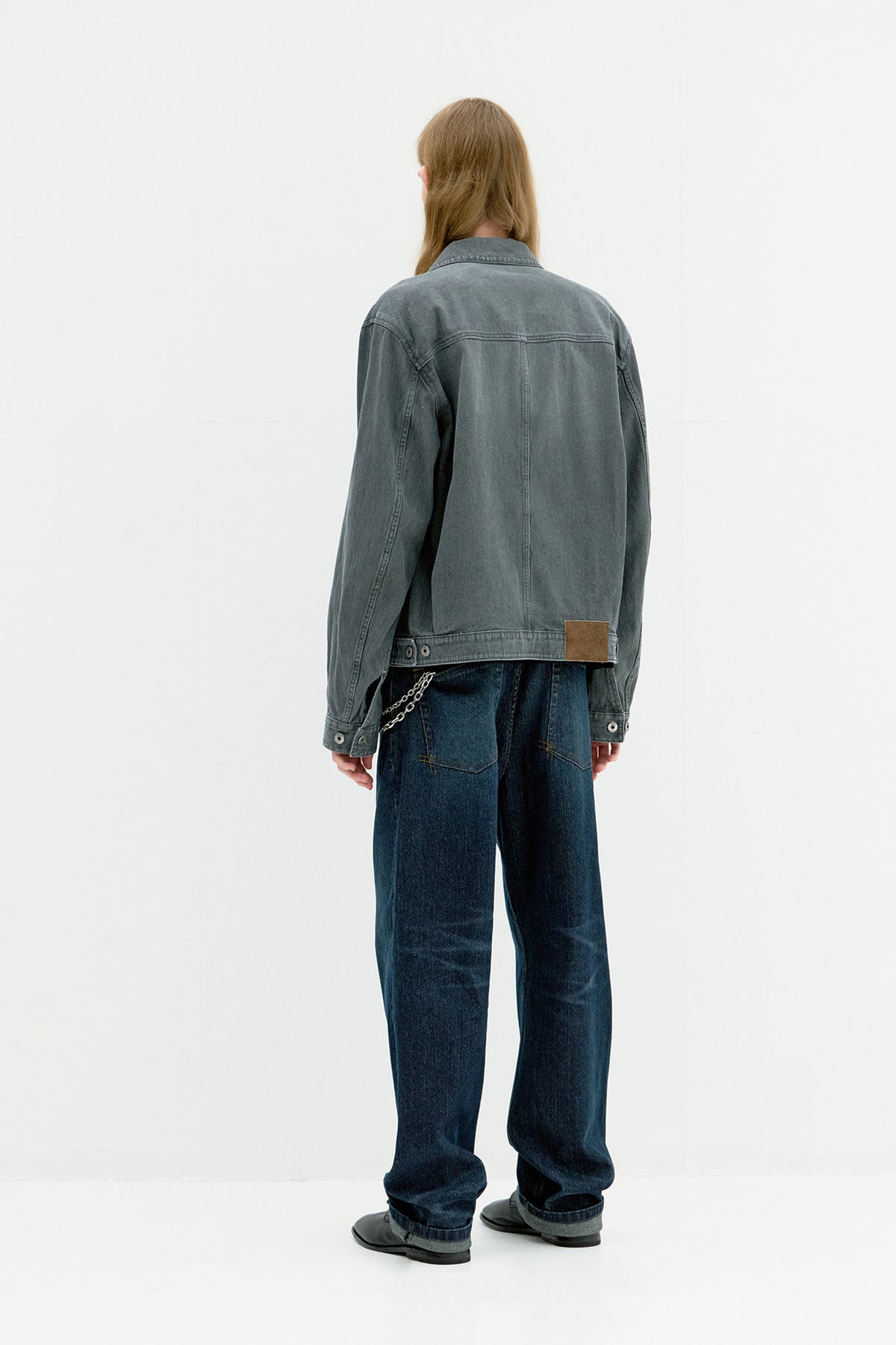 Coor - Type 1 Rib Texture Trucker Jacket (Washed Gray) product image 4 | TRAB K-Fashion Australia