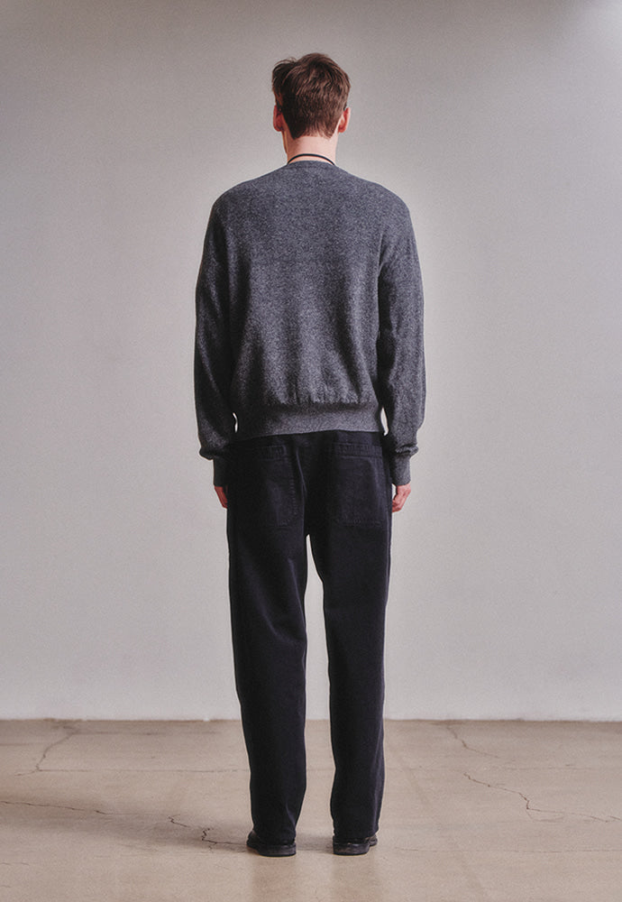 Art if acts - Wholegarment Round Neck Cardigan (Charcoal) product image 4 | TRAB K-Fashion Australia