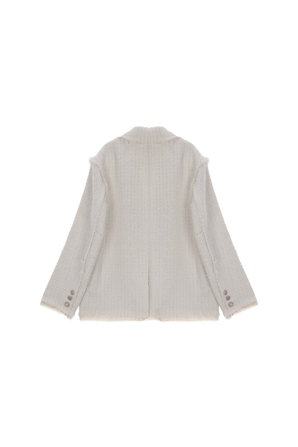 Matin Kim - Tweed Pocket Blazer (Ivory) product image 2 | TRAB K-Fashion Australia