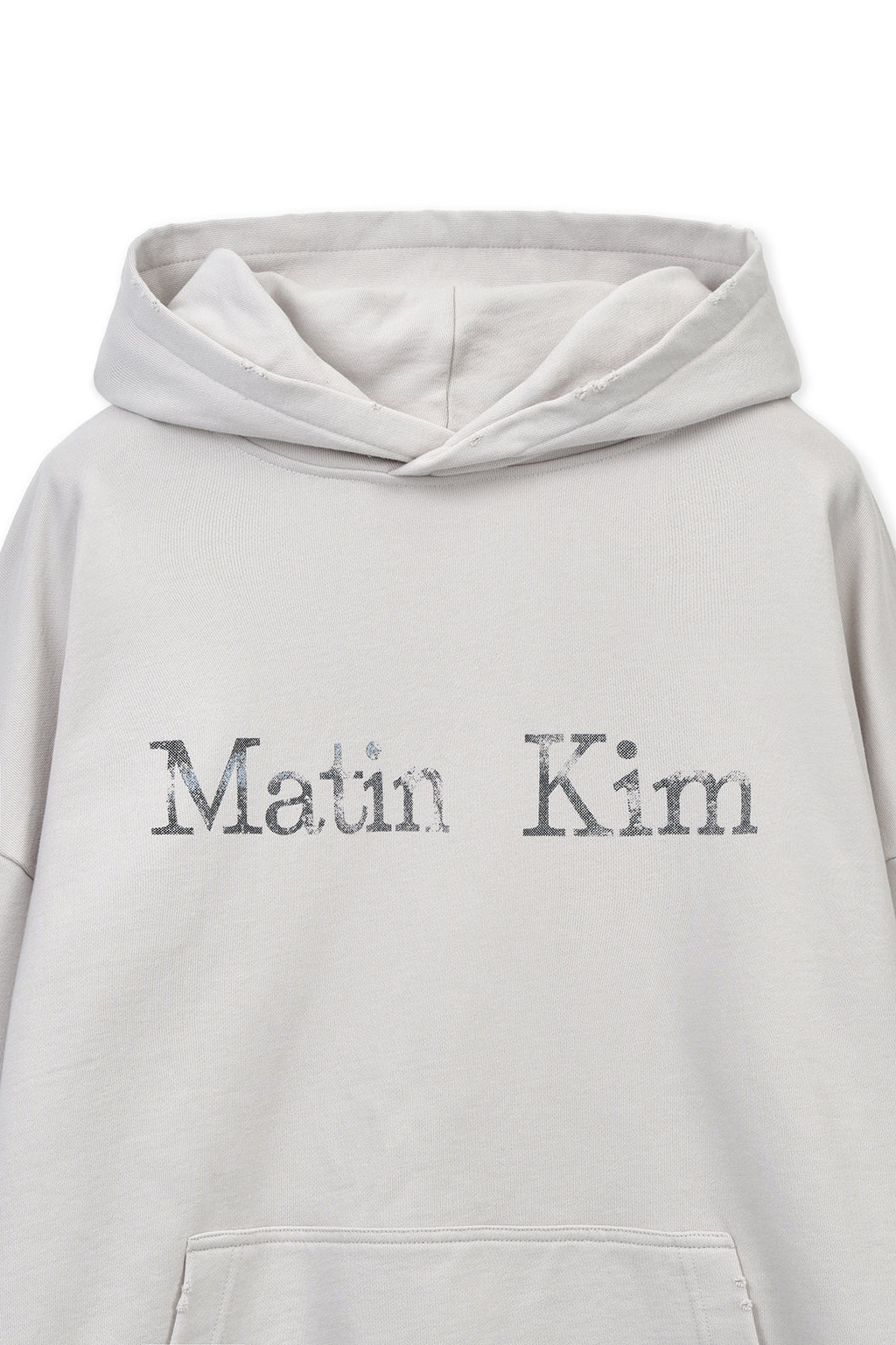Matin Kim - Raw Edge Hem Sweat Hoody (Light Beige) product image 3 | TRAB K-Fashion Australia