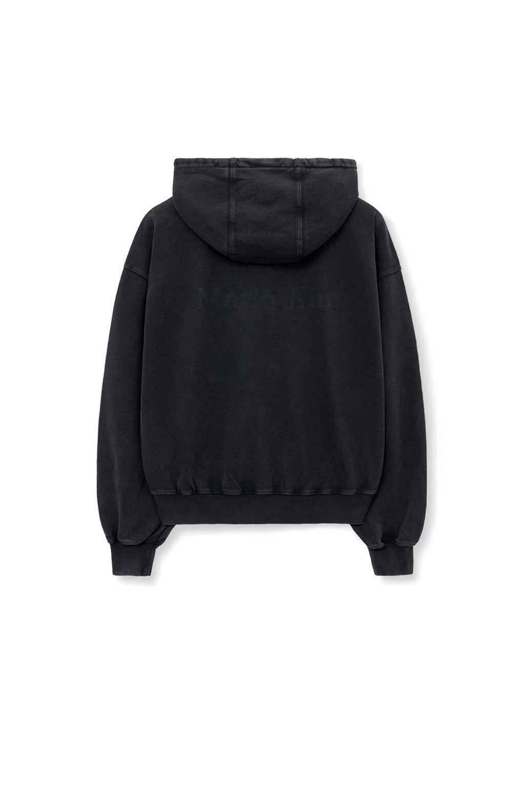 Matin Kim - Zipper Point Washed Hoody (Charcoal) product image 3 | TRAB K-Fashion Australia