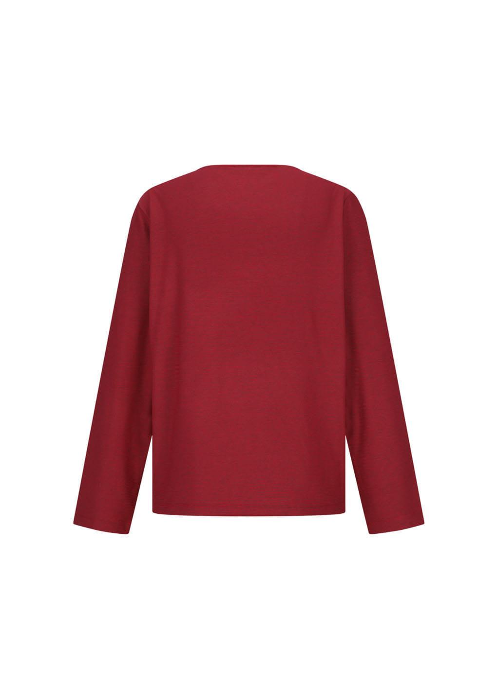 Amomento - Stripe Boat Neck Long Sleeve (Red) product image 3 | TRAB K-Fashion Australia