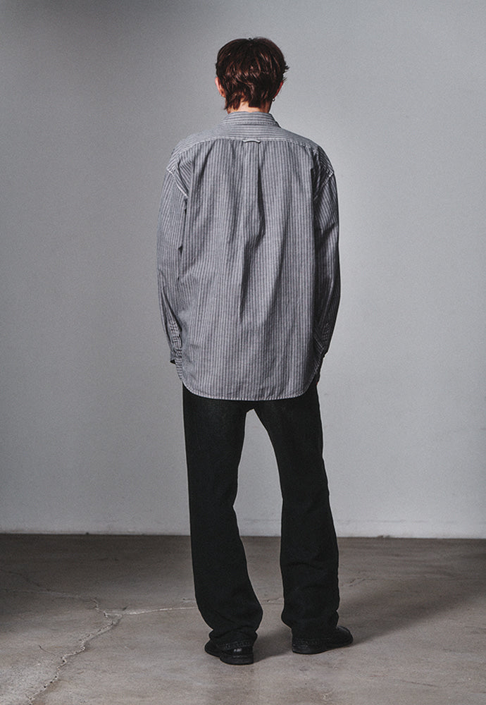 Art if acts - Pigment-Dyed Stripe Shirt (Vintage Charcoal) product image 3 | TRAB K-Fashion Australia
