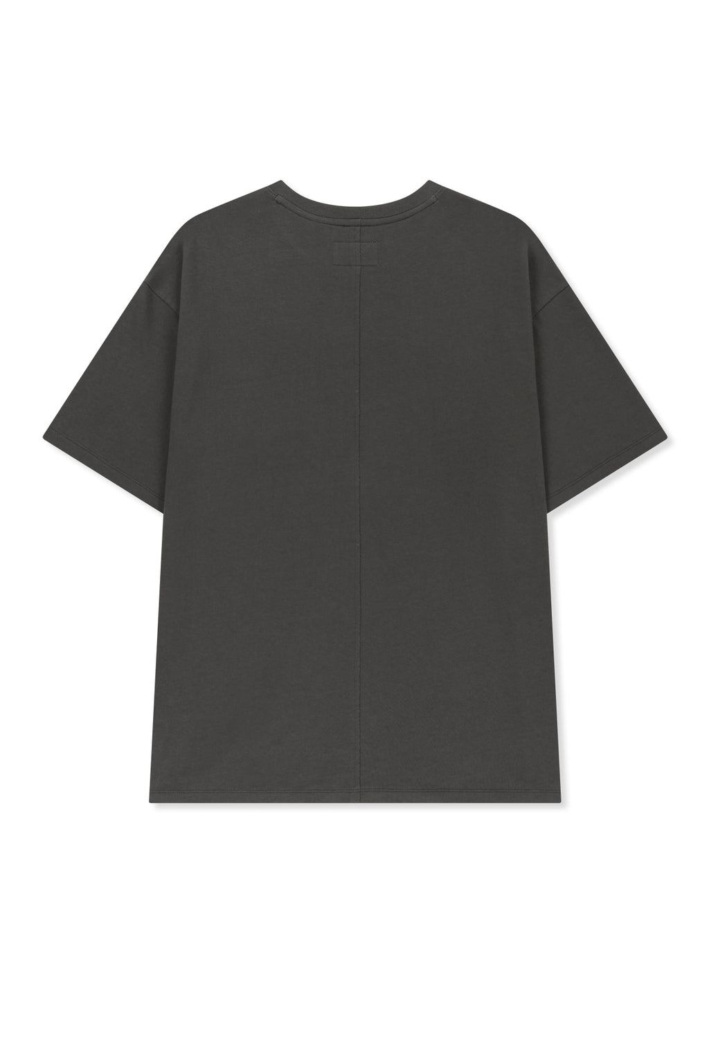 Matin Kim - Diagonal Cut Logo Top (Charcoal) product image 2 | TRAB K-Fashion Australia