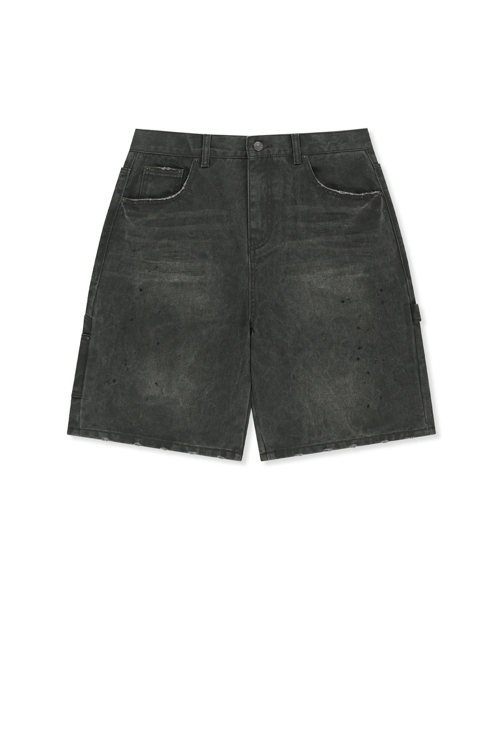 Matin Kim - Carpenter Bermuda Denim Pants (Charcoal) product image 1 | TRAB K-Fashion Australia