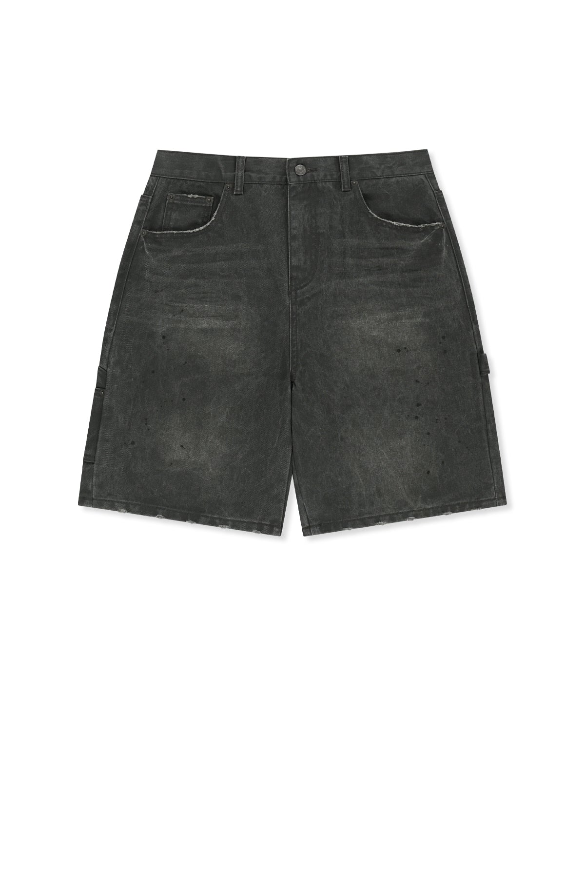 Matin Kim - Carpenter Bermuda Denim Pants (Charcoal) product image 1 | TRAB K-Fashion Australia